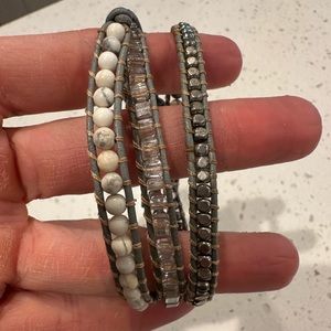 Victoria Emerson boho wrap beaded crystal bracelet